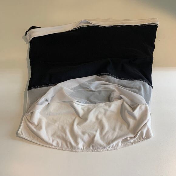 Boston Proper Tank Top Womens M Medium Black White Layered Spaghetti Shelf Bra - Picture 5 of 11